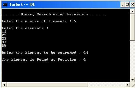 Binary Search Recursion
