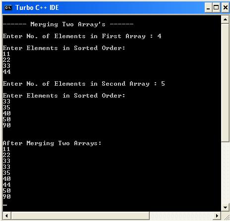 Merge Arrays